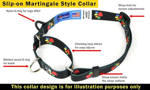 Miniatura 2 de Collar para perro de México, I Love Mexico, estilo martingala, negro, bandera de México, para perros medianos, 1 pulgada de ancho, fabricado