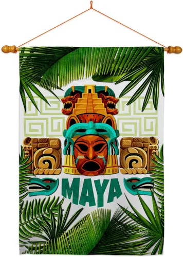 Miniatura 3 de Maya - Kit de banderas de arpillera para casa de jardín, regional, México, Estados Unidos, Estados mexicanos, área particular, pequeño, decorativo