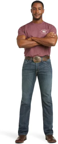 Miniatura 3 de ARIAT Jeans rectos para hombre M5 Straight Stretch Remming apilable pierna recta