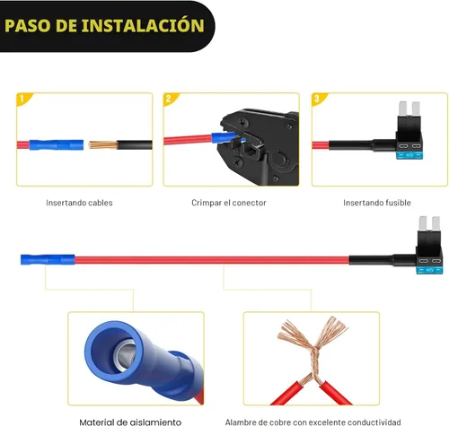 Miniatura 2 de Nilight Portafusibles para añadir a un circuito, adaptador de llave de fusible Mini ATM APM Blade, paquete de 10, 2 años de garantía 10 piezas mini