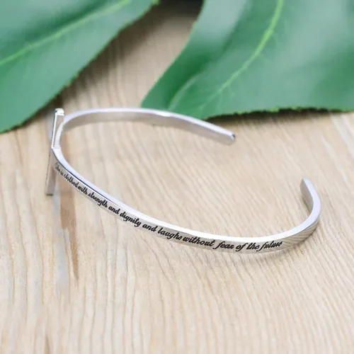 Miniatura 3 de Brazalete religioso en cruz para regalar a mujeres cristianas, con versículos de la Biblia, joyas para regalar