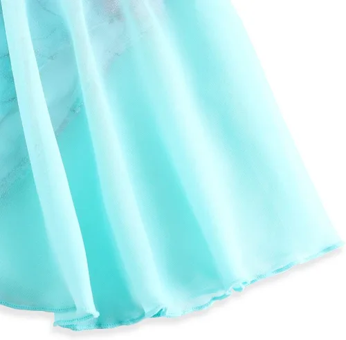 Miniatura 13 de EQSJIU Leotardo de baile de manga larga para niñas, vestido de ballet brillante con copo de nieve, tutú con falda tutú para niñas