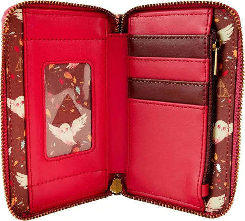 Miniatura 3 de Loungefly Harry Potter Hogwarts Otoño Cremallera Alrededor Cartera Carteras de Harry Potter, Rojo -, Cartera