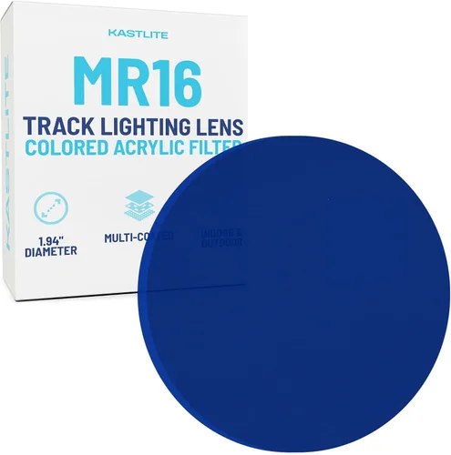 Miniatura 14 de KastLite Filtro de Cabeza de Luz de Riel de Halo Ámbar – Lente de Bombilla Acrílica MR11 WAC – Cubierta de Repuesto para Accesorios de Techo, Focos