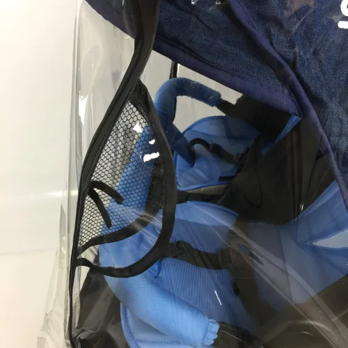Miniatura 5 de Funda de lluvia para cochecito, cubierta de lluvia universal para cochecito de bebé, funda doble para lluvia y viento, accesorios de actividades al