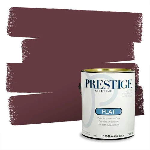 Miniatura 425 de Prestige Paints Pintura exterior e imprimación en uno, 1 galón, plano, coincidencia comparable de Valspar* Amber Rose*