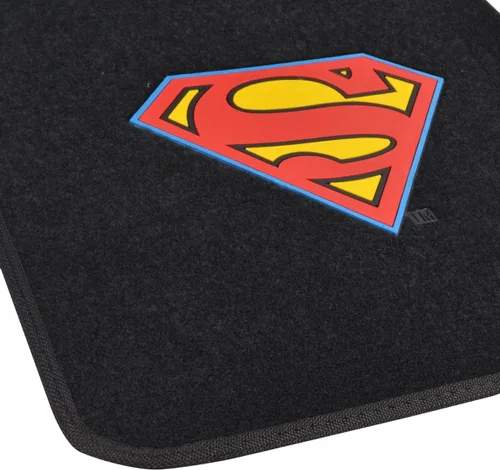 Miniatura 5 de BDK Warner Brothers DC Comics Superman - Tapetes de piso para automóvil, ajuste universal delantero 26 x 16.5 pulgadas y traseras 14 x 16.5