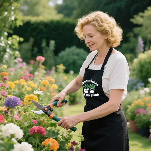 Miniatura 5 de Delantal de jardinería para mujer con bolsillos, delantal de jardín ajustable divertido regalo para jardinero, mamá, esposa, amante de las plantas
