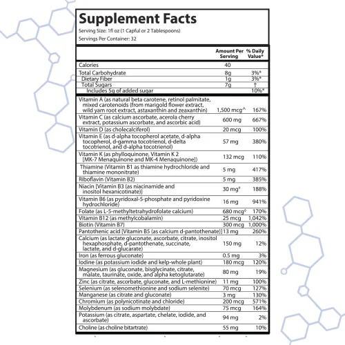 Miniatura 4 de Líquido de nutrición intraMax, sabor a mango y melocotón, 0.30 onzas de fibra / 0.15 onzas de proteína por porción, vitaminas, minerales, enzimas