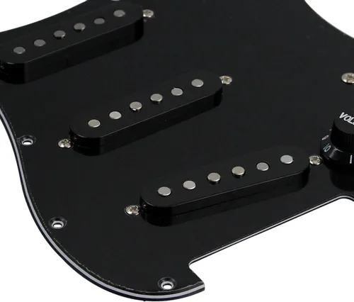 Miniatura 5 de FLEOR Golpeador precableado con pastillas Alnico 5, 3 bobinas simples, para guitarra eléctrica cargada - Negro