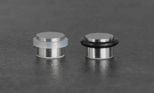 Miniatura 7 de EVI Herrajes I-140 - Tope de puerta, adhesivo, acabado mate INOX (acero inoxidable) Caucho Negro