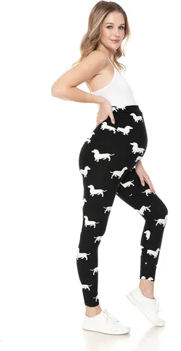 Miniatura 7 de Leggings Depot - Leggings de maternidad para mujer, sobre el vientre, mallas de yoga casuales para embarazo