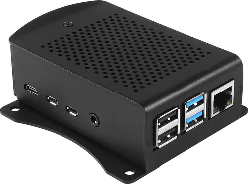 Miniatura 8 de Caja de metal para Raspberry Pi 3 para RPi 3, carcasa protectora de aluminio, carcasa montada en la pared con doble ventilador de refrigeración