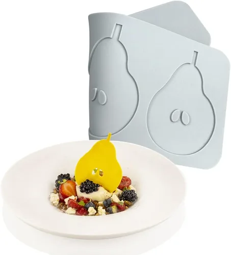 Miniatura 4 de Molde de silicona para encaje de flores, surtido de moldes texturizados para tartas, hueca 3D, fruta, manzana, pera, tapete de encaje para hornear
