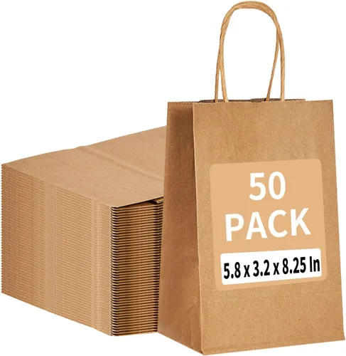 Miniatura 11 de RACETOP Bolsas de Papel Marrón Grandes con Asas al Por Mayor 100 Piezas 16x6x12 Pulgadas Bolsas de Regalo al Por Mayor, Bolsas de Papel Kraft Marrón