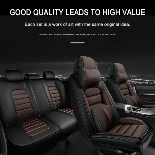 Miniatura 2 de 5 fundas de asiento para Chevy Aveo 2005-2023, fundas de asiento de automóvil de cuero, impermeables, antideslizantes, suaves, cómodas fundas