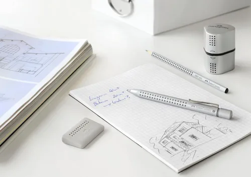Miniatura 4 de Faber-Castell Caja Sacapuntas Trio Grip 2001 Plata Plateado
