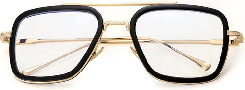 Miniatura 3 de Onrtry Tony Stark - Lentes de bloqueo de luz azul para hombres y mujeres, montura de metal retro, lentes de Iron Man Spider-Man