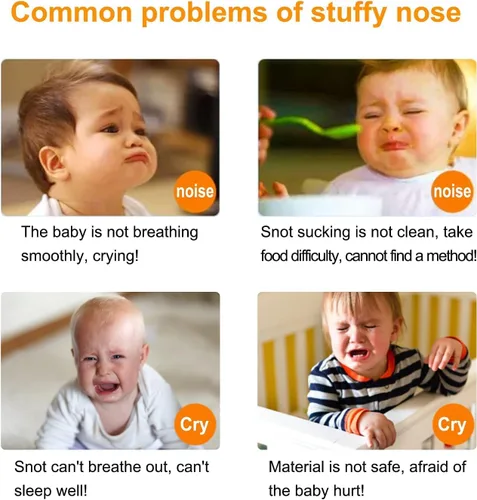 Miniatura 6 de Aspirador nasal para bebé con 24 filtros, succionador de nariz para bebé para niños pequeños, compatible con Dr. Noze Best NozeBot Aspirador nasal