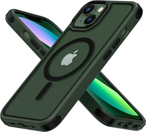 Miniatura 19 de Mobnano Funda para iPhone 13 Pro, compatible con MagSafe, funda transparente con anillo magnético, diseño multicolor protector a prueba de golpes