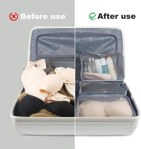Miniatura 3 de 12 cubos de equipaje organizadores de equipaje pequeños de malla para ropa interior, bolsas plegables para ropa interior, bolsas de lavandería
