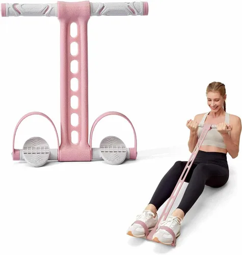 Miniatura 7 de YOTTOY Banda de resistencia al pedal, cuerda de tensión elástica gruesa con asas, cuerda de tracción para sentarse, equipo de fitness para piernas