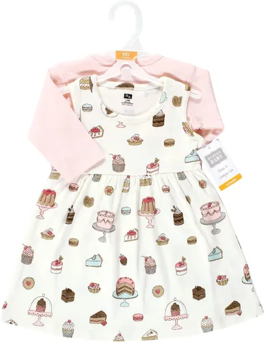 Miniatura 2 de Hudson Baby - Conjunto de vestido y cárdigan de algodón para niña bebé