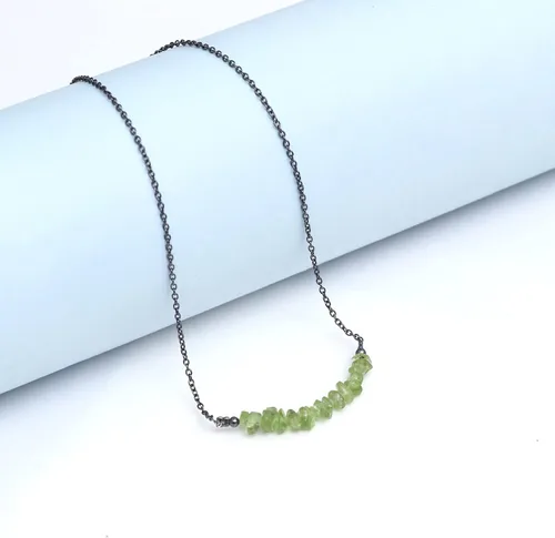 Miniatura 15 de Gempires - Collar de barra de chips naturales, cristales curativos de energía, regalo de cumpleaños, regalo para ella, joyería de piedras preciosas