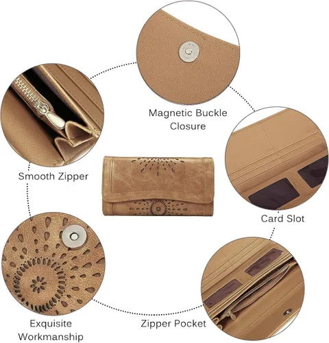 Miniatura 3 de OB OURBAG Cartera de piel para mujer, con tarjetero