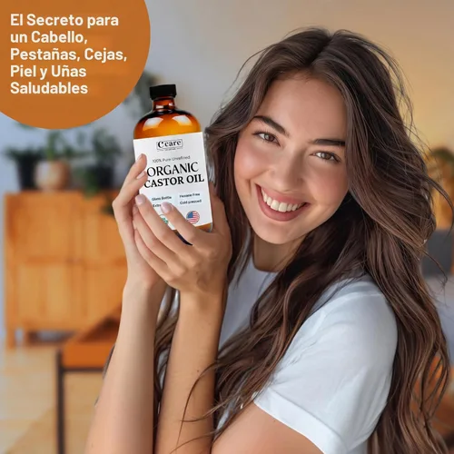Miniatura 5 de Aceite de ricino 100% puro orgánico prensado en frío sin refinar botella de vidrio Certificado USDA orgánico Sin hexano extra virgen