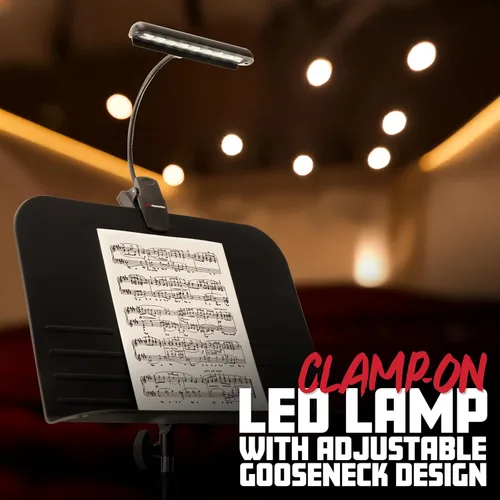 Miniatura 3 de Gator Frameworks Lámpara de soporte de música con cuello de ganso ajustable, (GFW-MUS-LED)