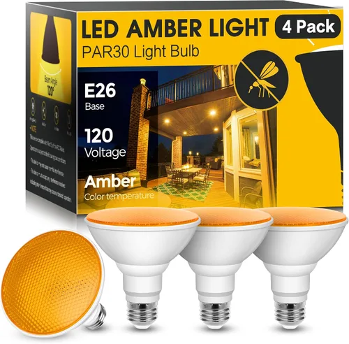 Miniatura 10 de JandCase Luces LED Anti-Insectos para Exteriores, Bombillas de Luz Anti-Insectos Amarillas de 12W para Exteriores, Equivalente a 100 Vatios
