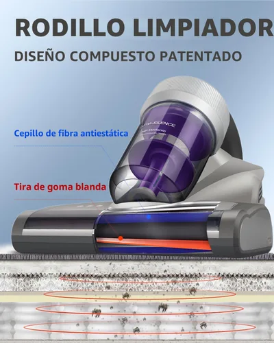 Miniatura 7 de Jimmy Aspiradora de colchón, aspiradora de cama antialergénica con luz UV-C y tecnología de alta temperatura, aspiradora portátil de 14 kPa y 480 W