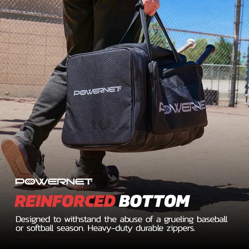 Miniatura 7 de PowerNet Pro Duffle Bag, Softball Baseball Bag, Baseball Gear Bag, Baseball Bat Bag with Internal Bat Sleeves, Baseball Bags with Padded Strap &