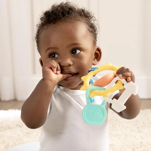 Miniatura 5 de BEBE FUERTE Strong & Sunny Juguete con Clip para Cochecito by Robin Arzon - Juguetes de Dentición para el Desarrollo del Bebé - Juguetes de Viaje