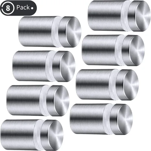 Miniatura 2 de Pelopy 8 Piezas Tornillos Separadores de Letreros Tornillos para Publicidad Acero Inoxidable Soportes Separadores de Pared Clavo de Vidrio Acrílico