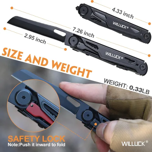 Miniatura 3 de Cuchillo multiherramienta de bolsillo - Regalos de Navidad para hombres, herramienta múltiple, cuchillos EDC - Cuchillo de bolsillo para hombres
