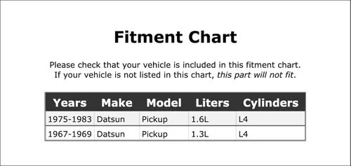 Miniatura 2 de Filtro de aire compatible con Datsun Pickup 1967 1968 1969 1975 1976 1977 1978 1979 1980 1981 1982 1983 PC-1075257