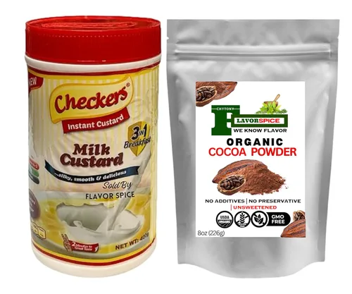 Natillas de leche 3 en 1 (14.11 oz) | Con cacao en polvo orgánico, 8 onzas sin gluten, sin OMG, 1 paquete