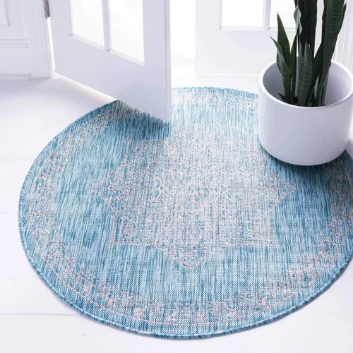 Miniatura 45 de Unique Loom Outdoor Traditional Collection - Alfombra de área antigua (4 pies 1 pulgada x 6 pies 1 pulgada, rectangular, beige y negro)