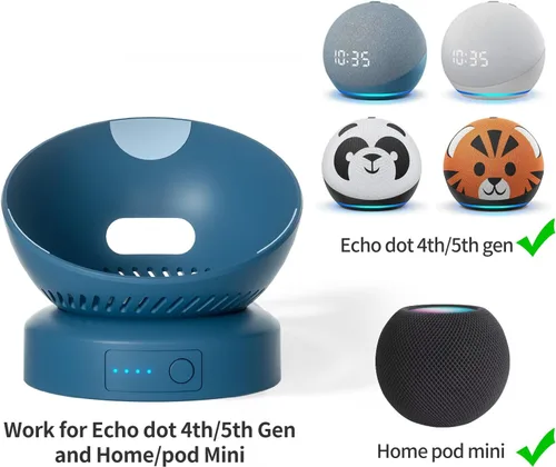 Miniatura 2 de Base de batería Liboer para Echo Dot 5ta Generación, base de batería portátil para Echo Dot 4ta Generación y soporte de batería para HomePod Mini