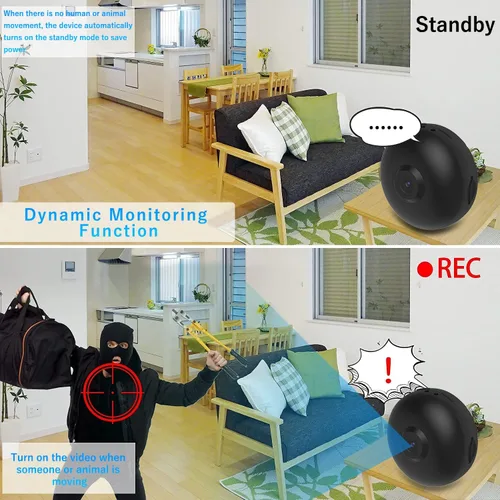 Miniatura 3 de HsiaoPun Cámara 4K inalámbrica Wi-Fi para el hogar, cámara para seguridad interior, monitoreo de mascotas, detección de movimiento y visión