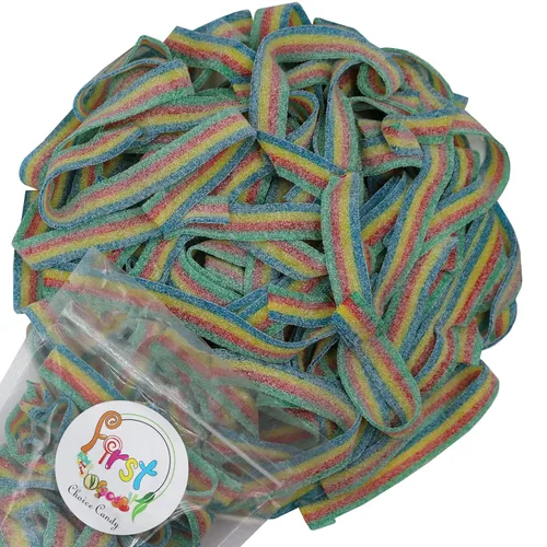 Miniatura 24 de Cinturones de Gomitas Ácidas de Varios Colores (Azul Baya (Arándano), 1 Libra)