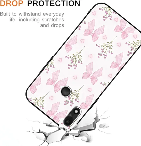 Miniatura 4 de Paquete de 2 Fundas de Teléfono con Lazo Rosa para Gabb Phone 4 6.1", Fundas con Patrón de Flores Florales con Lazo de Cinta Kawaii Lindo de Dibujos