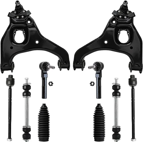 Miniatura 85 de Detroit Axle - Kit de suspensión frontal de 10 piezas para Jeep 2002-2004 Liberty, 2 brazos de control superiores con rótula 2 rótulas inferiores, 4