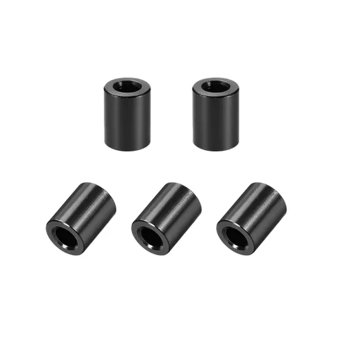 uxcell 5 unids redondo aluminio separador columna espaciador 0.122x0.236x0.236 in (IDxODxH) negro para Drone FPV Quadcopter Racing RC multirotors
