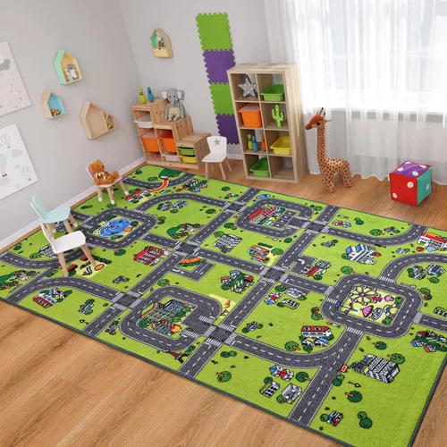 Miniatura 10 de Alfombra para Niños para Sala de Juegos, Aula, Alfombras de Juego del Alfabeto ABC y Números para Niños Pequeños, Tapete de Piso Educativo de 4x6
