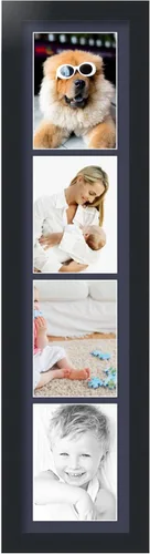 Miniatura 174 de Marco para fotos de ArtToFrames, 4 aberturas de 5′ x 7′ y marco negro satinado, de ArtToFrames, Madera, negro 4 - 8x10 - (2131)