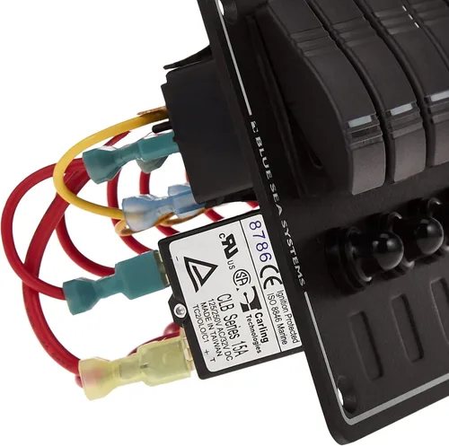 Miniatura 8 de Blue Sea SystemsPANEL H2O 12VDC CLB 6POS BK VERT
