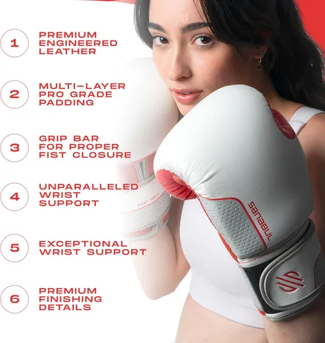 Miniatura 3 de Sanabul Guantes de Boxeo Hyperstrike para Mujeres, Guantes de Kickboxing MMA Muay Thai, Guantes de Entrenamiento de Boxeo Sparring, Guantes de Bolsa